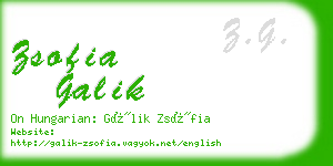 zsofia galik business card